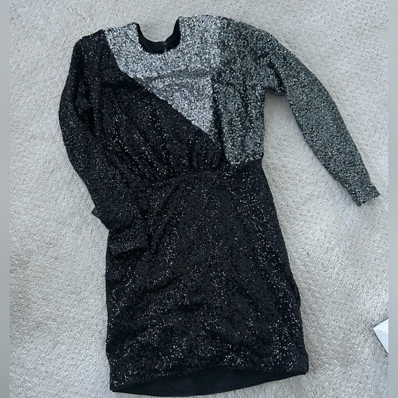 Express Dresses & Skirts - Colorblock sequin mini dress